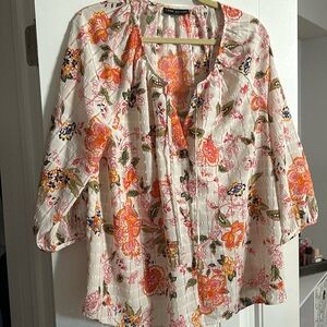 Lane Bryant 3/4 sleeve 100% polyester blouse